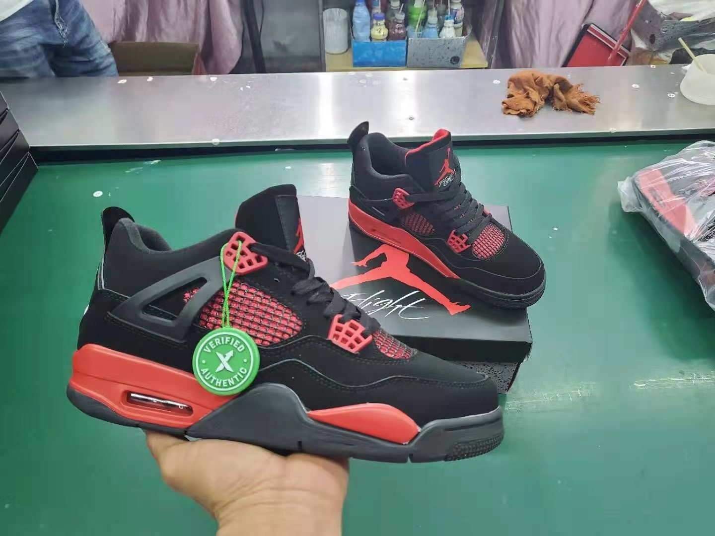 Air Jordan 4 OG Black Red Shoes